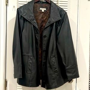 Coldwater Creek Leather Jacket, size 20
